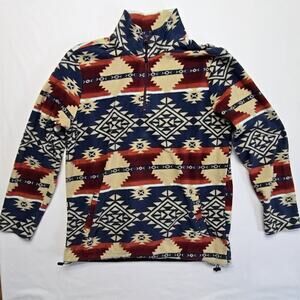 Aztec Fleece Pullover Southwestern Pattern Multicolor Pacsun Mens M Sweatshirt